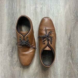 seven91 men’s size 8 brown fucci low top lace up casual oxfords